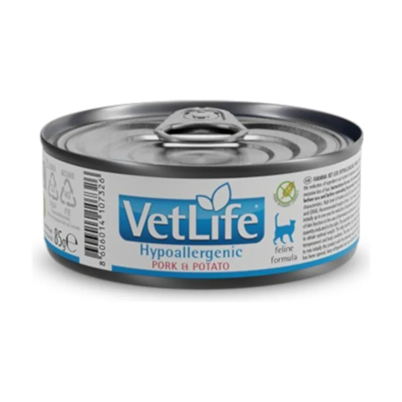 Farmina 85 g Vet Life Hypoallergenic lata para gatos