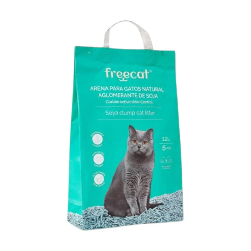Freecat 12 L Arena Aglomerante Natural Soja Carbón para gatos