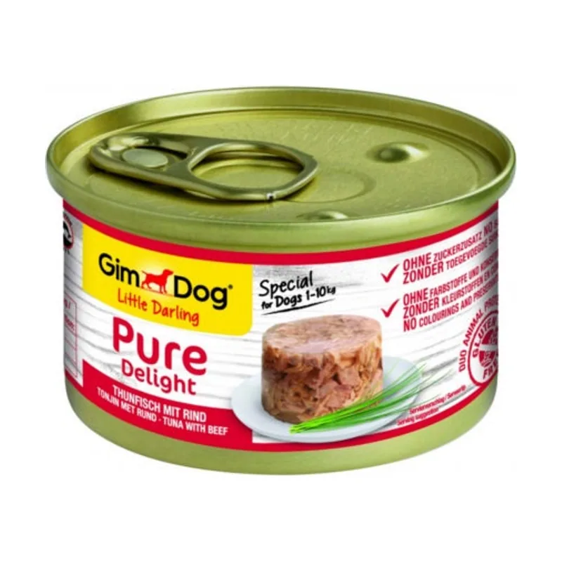 GimDog 85 g Pure Delight Atún con ternera lata