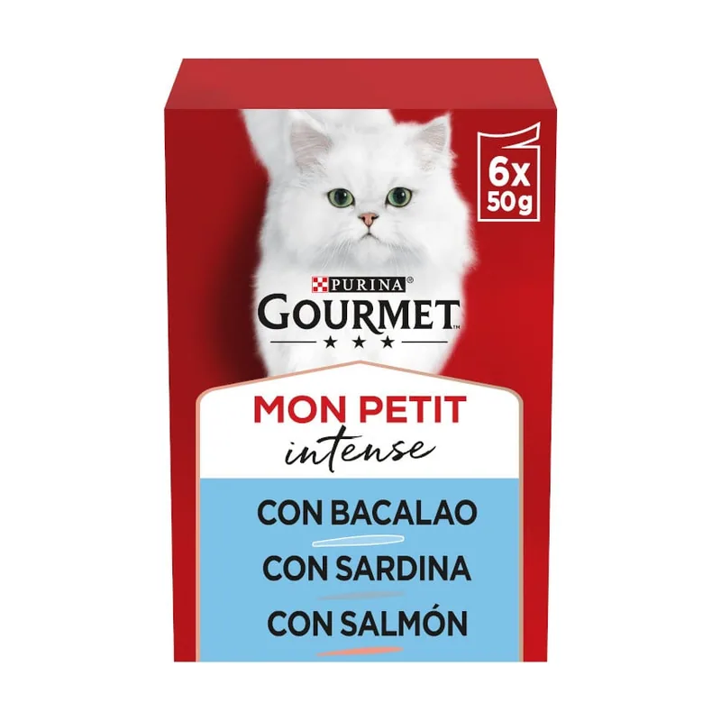 Gourmet 6 sobres x 50 g Mon Petit Selección Pescados en salsa sobre