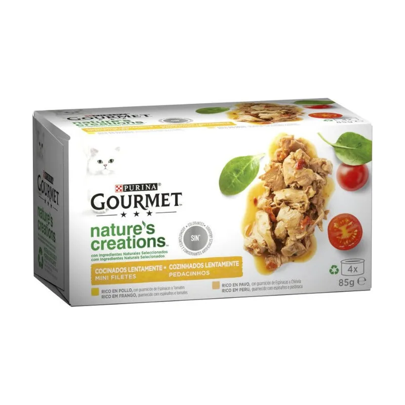 Gourmet 4 latas x 85 g Nature's Creations Mini Filetes de Carne lata