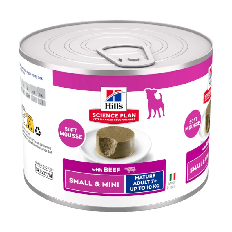 Hill's 200 g Science Plan Mature Adult Small y Mini Mousse de Ternera lata