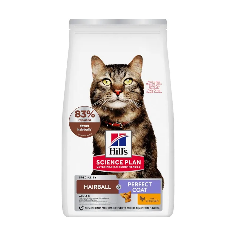 Hill's 1.5 kg Science Plan Adult Hairball y Perfect Coat Pollo pienso