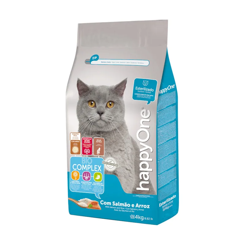 happyOne Adult Esterilizado Salmón y Arroz pienso