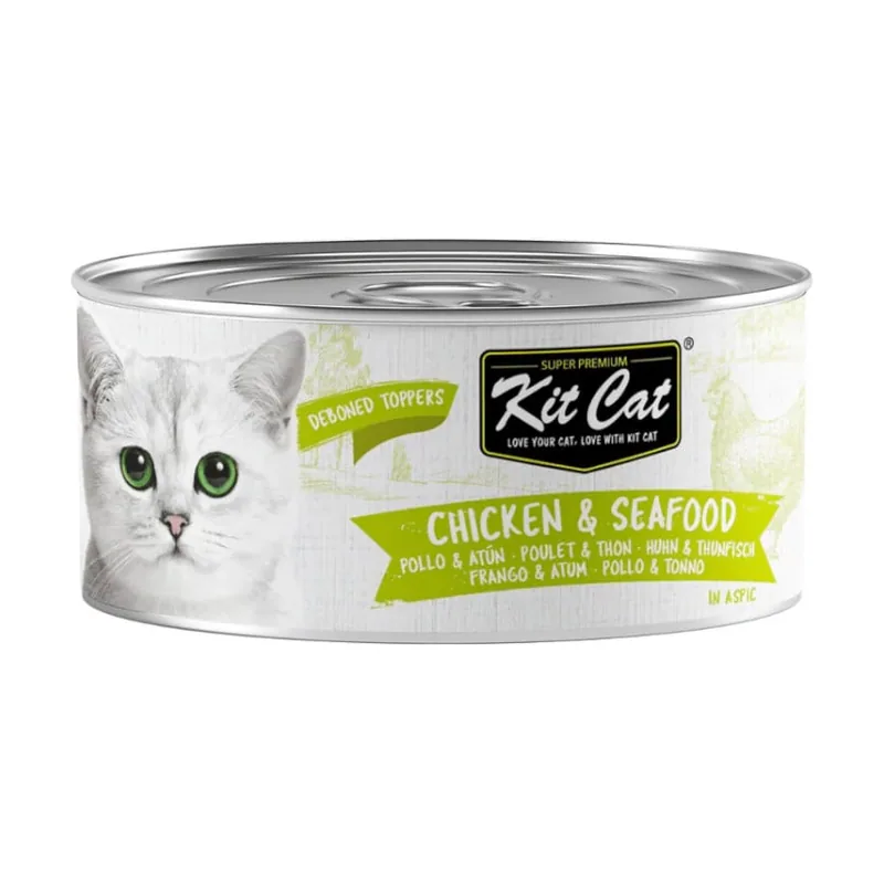 Kit Cat 80 g Pollo con Atún Gelatina Lata