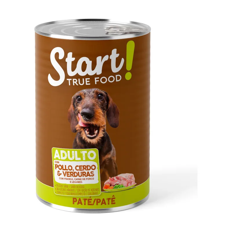 Start 1.2 kg Adult Pollo con Cerdo y Verduras en Paté lata