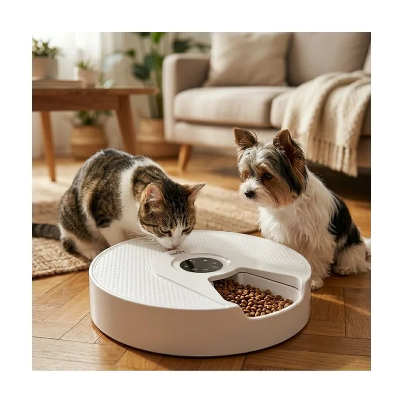 Leeby Comedero Automático Programable Circular para perros y gatos