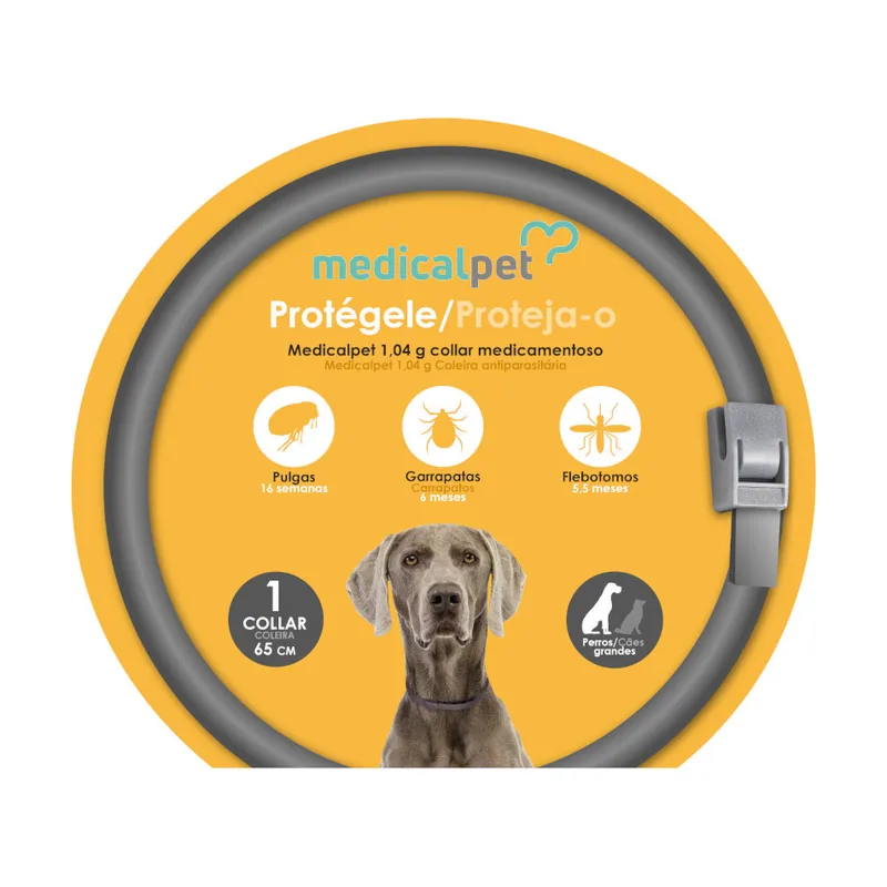 Medicalpet 1 collar x 65 cm Collar Antiparasitario para perros grandes
