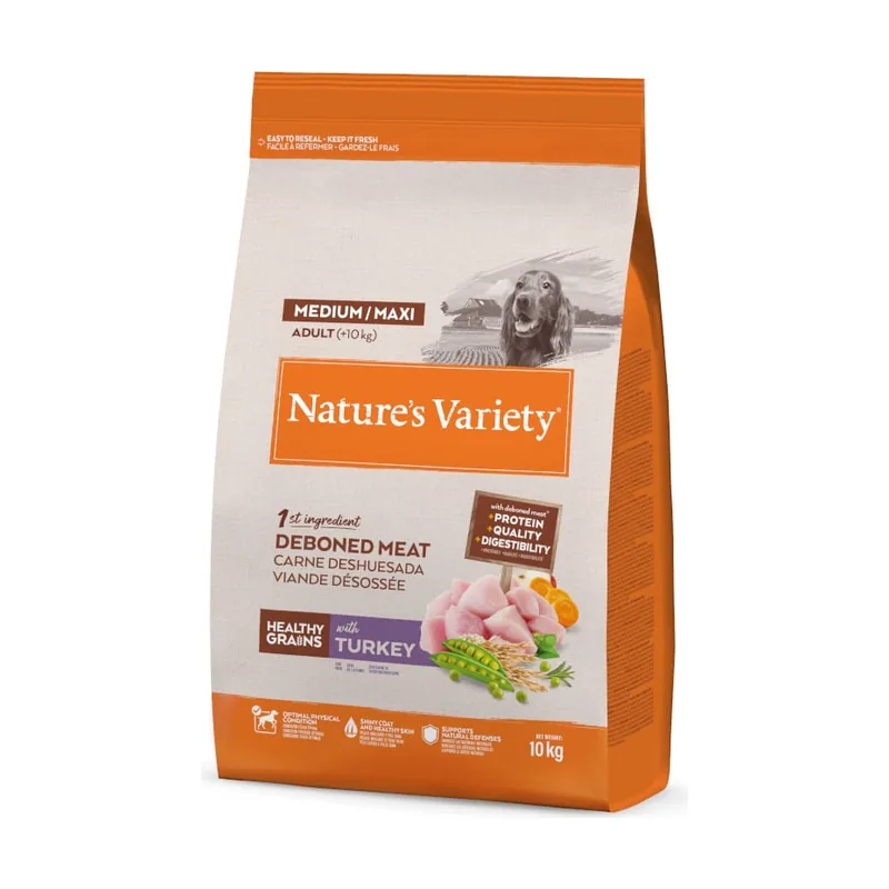 Nature's Variety 3 kg Healthy Grains Adult Medium Maxi Pavo pienso