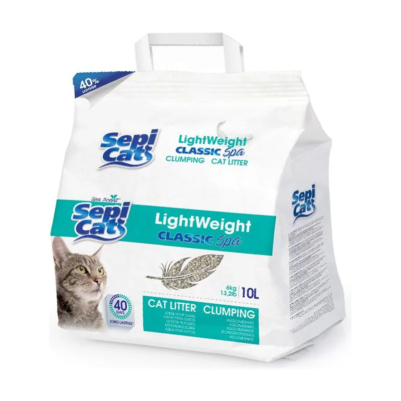 Sepicat 10 L LightWeight Classic Spa arena aglomerante ligera para gatos