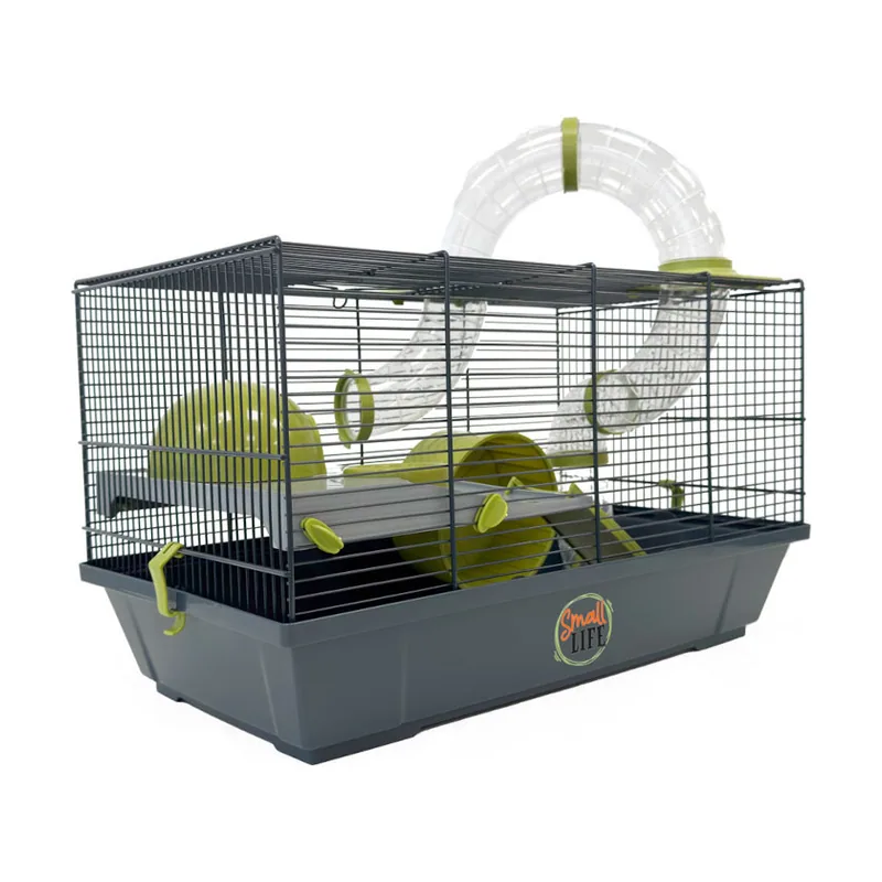 Small Life 2.26 KG Jaula con Tubo Verde para hámsteres