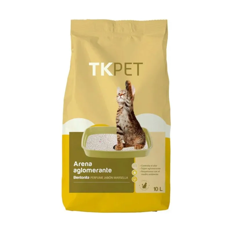 TK-Pet 10 L Arena Aglomerante Bentonita y Marsella para gatos