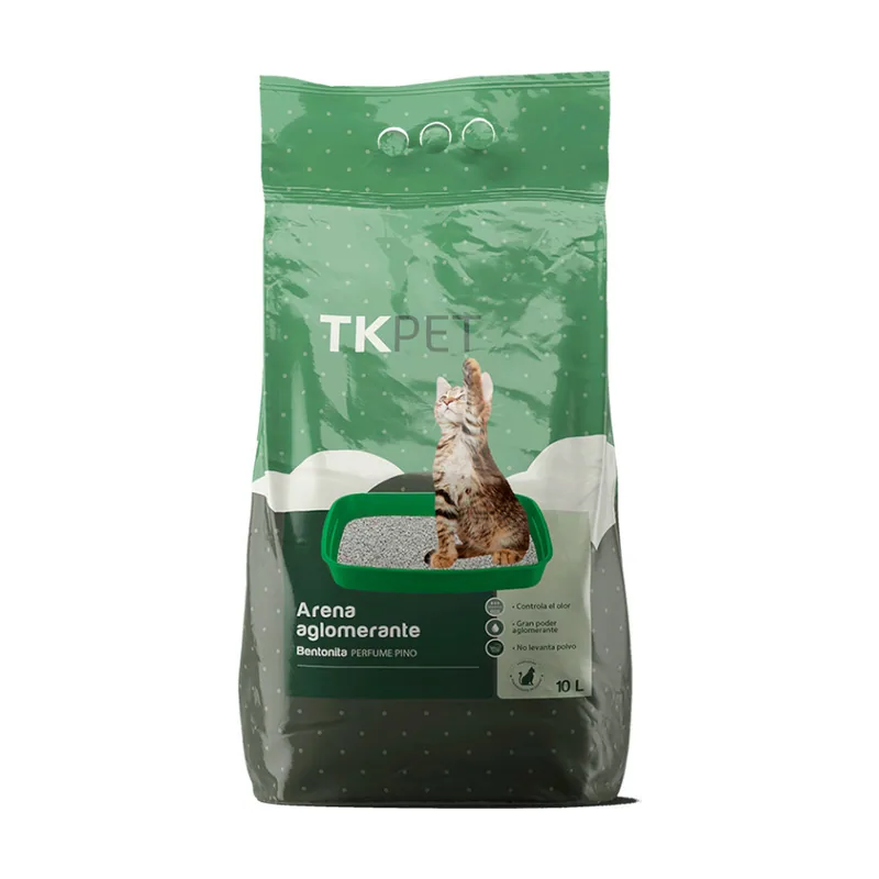 TK-Pet 10 L Arena Aglomerante de Bentonita y Pino para Gatos