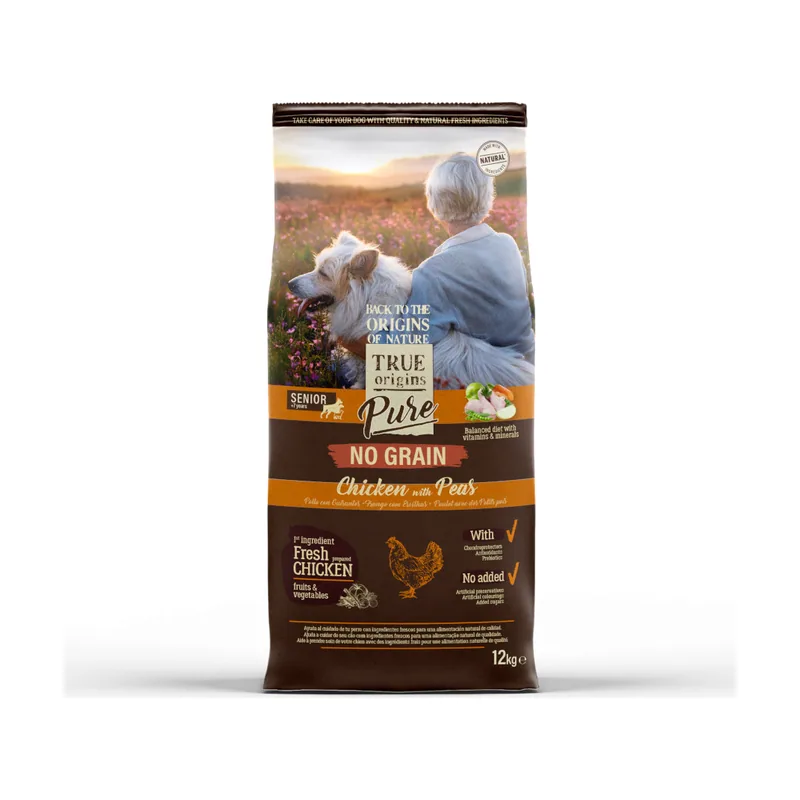 True Origins 12 kg Pure Grain Free Senior Pollo pienso