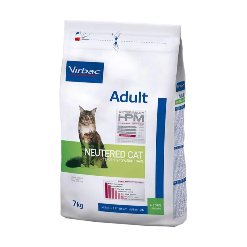 Virbac 7 kg Adult Neutered HPM Pienso para gatos
