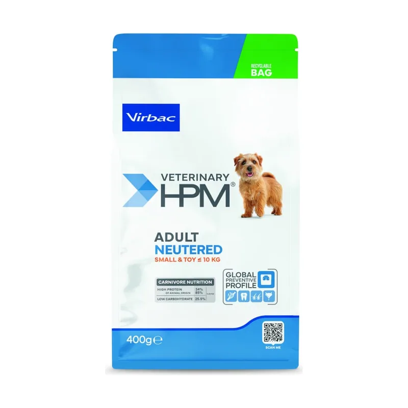 Virbac 400 g Veterinary HPM Adult Neutered Small & Toy pienso