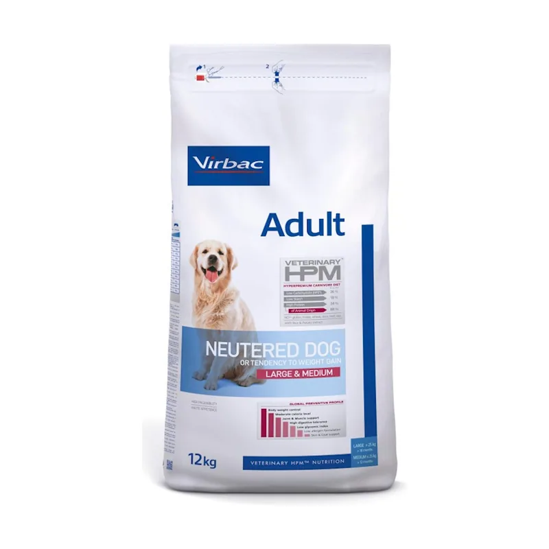 Virbac 12 kg Adult Neutered Large Medium HPM Pienso