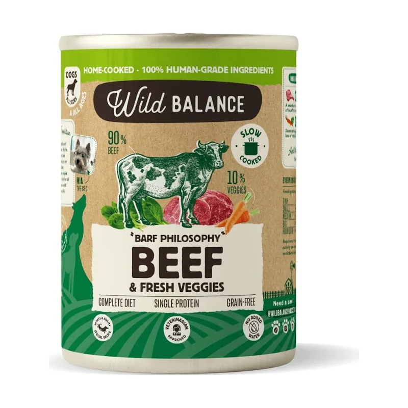 Wild Balance 400 g BARF Ternera y Vegetales lata