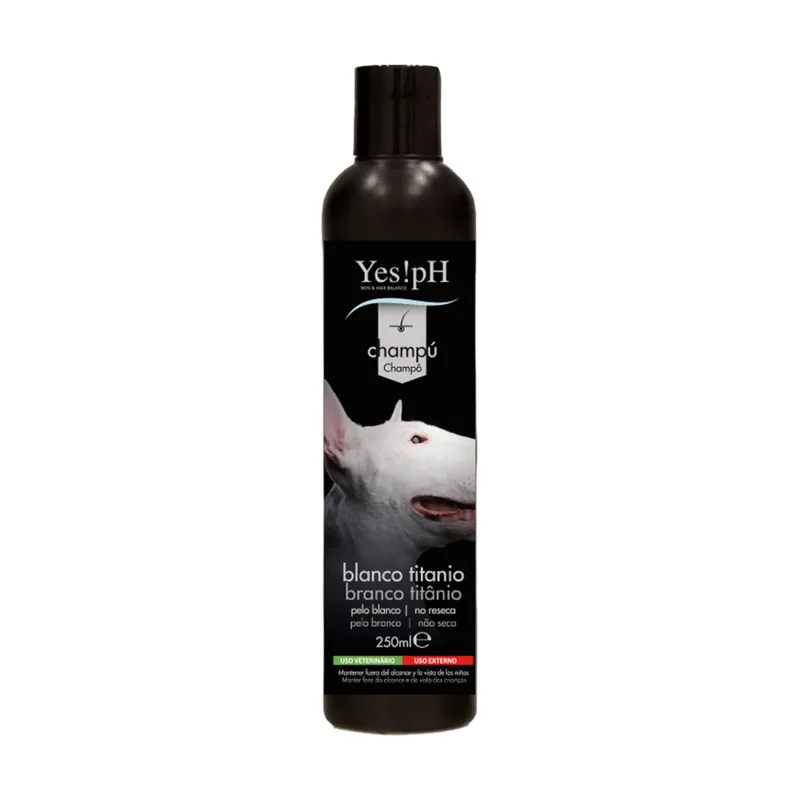 Yes!pH champú Blanco Titanio para perros