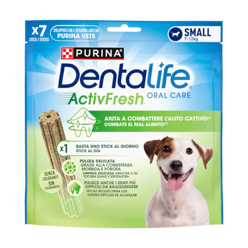 Dentalife 7 barritas Snacks Dentales Small ActivFresh
