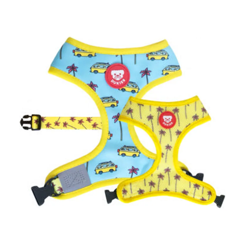 Dukier California Arnés Reversible Estampado Playero para perros