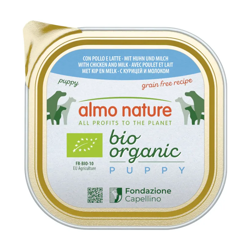 Almo Nature 300 g Bio Organic Puppy Grain Free Pollo con Leche tarrina