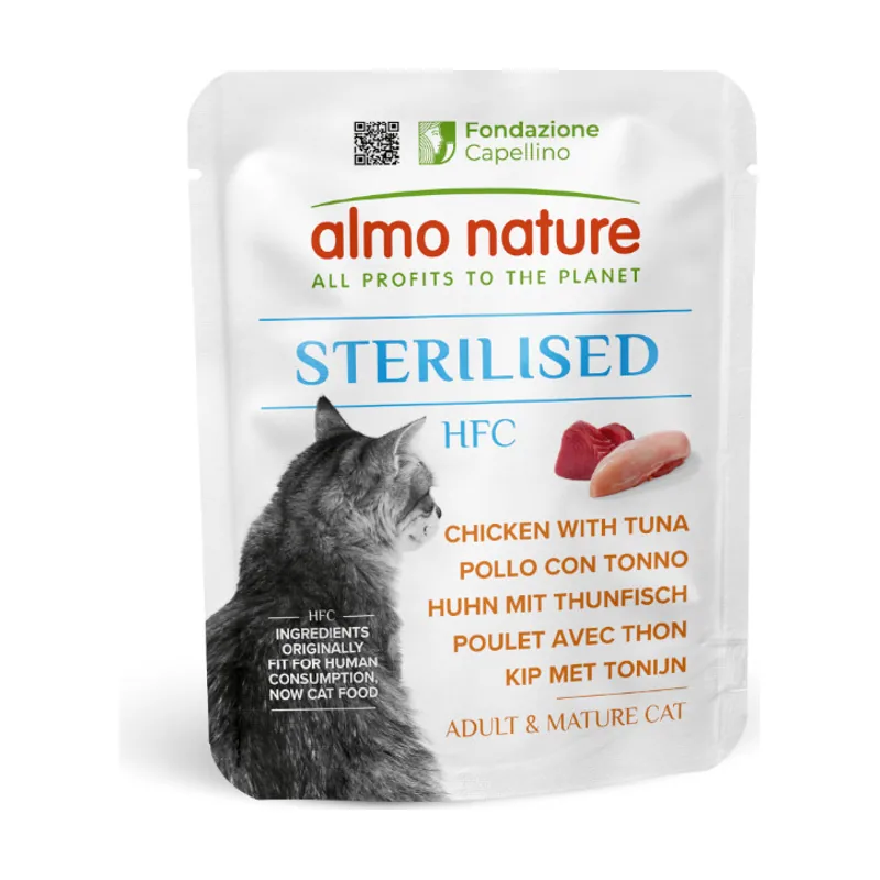 Almo Nature 50 g HFC Sterilised de Pollo y Atún en Sobre