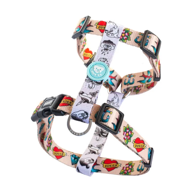 Dukier Arnés Clásico Estampado Tattoo para perros
