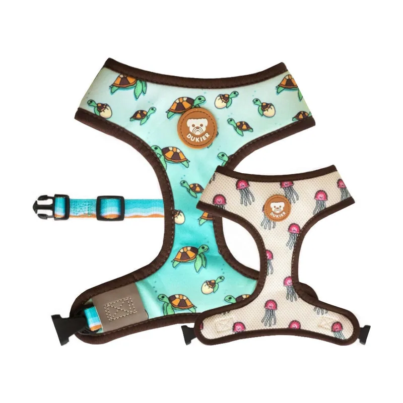 Dukier Arnés Reversible Estampado Tortugas para perros