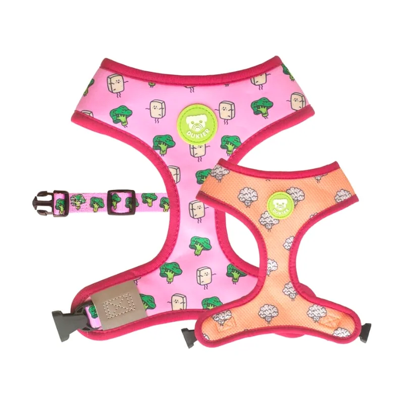 Dukier Arnés Reversible Estampado Vegan para perros