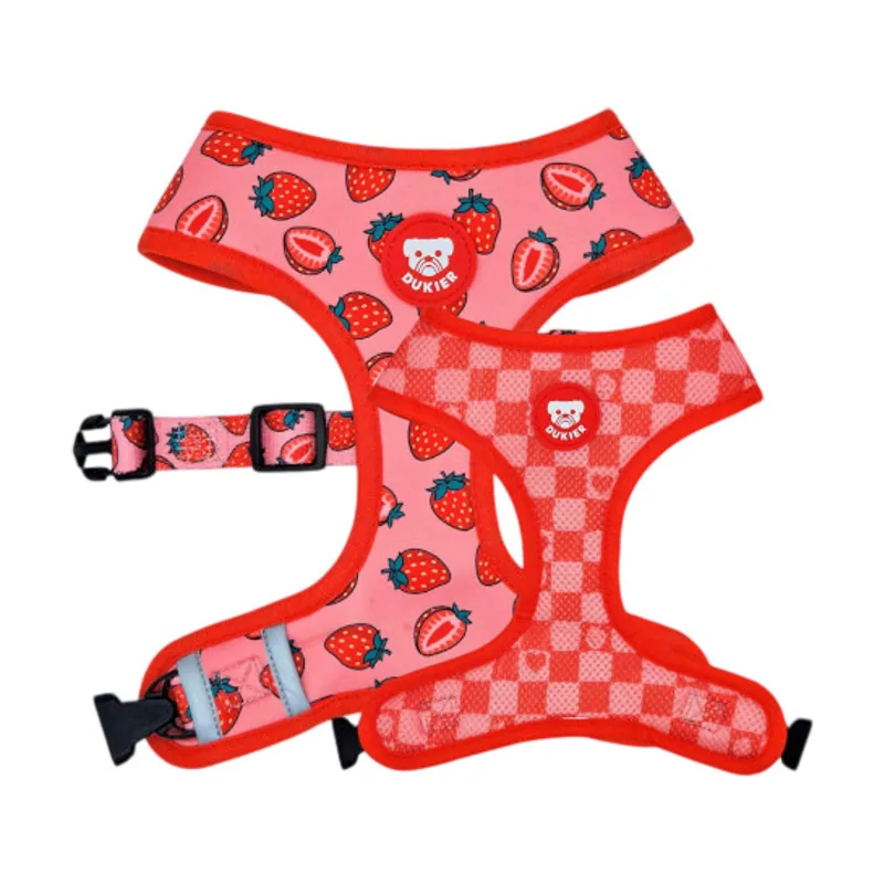 Dukier Arnés Reversible Estampado Berry Love para perros
