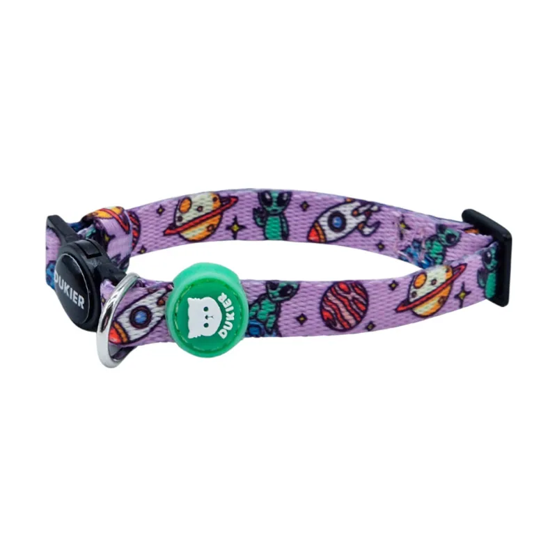 Dukier Collar Estampado Alien para gatos