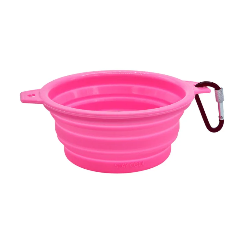 Dukier Bebedero Rosa Plegable para perros