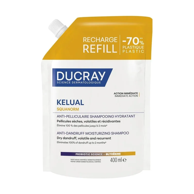 Ducray Kelual Squanorm Champú Caspa Seca Eco Recarga 400 ml