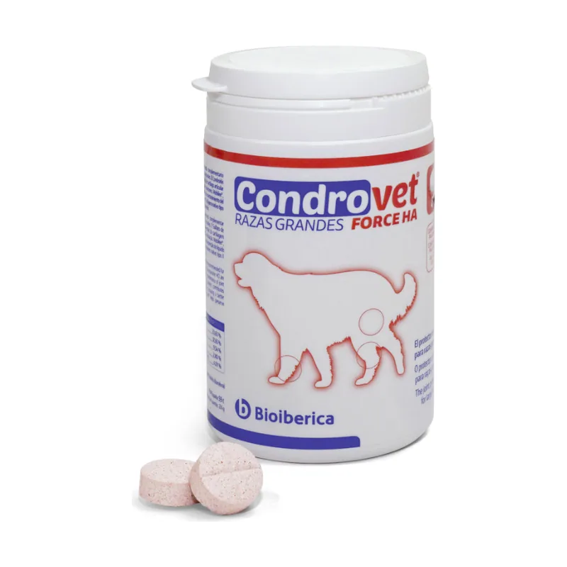 Bioiberica 80 comprimidos Condrovet Force Ha Condroprotector para perros de razas grandes