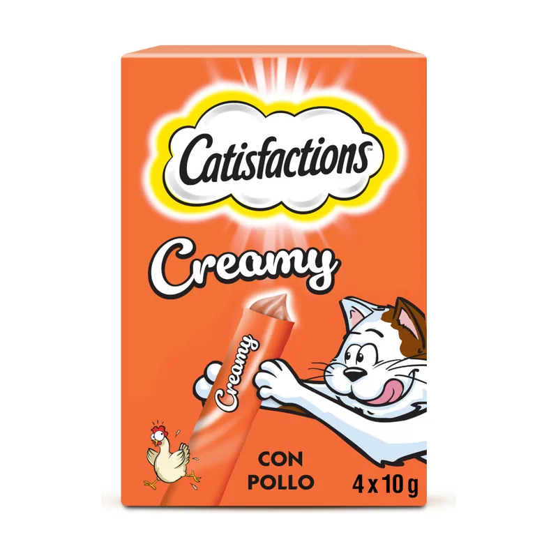 Catisfactions 4 sobres x 10 g Creamy Pollo Snack cremoso