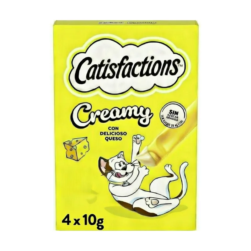 Catisfactions 4 sobres x 10 g Creamy Queso Snack cremoso