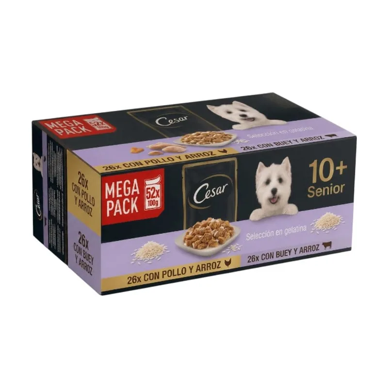 Cesar 52 sobres x 100 g Carnes Mixtas Gelatina en Bolsita