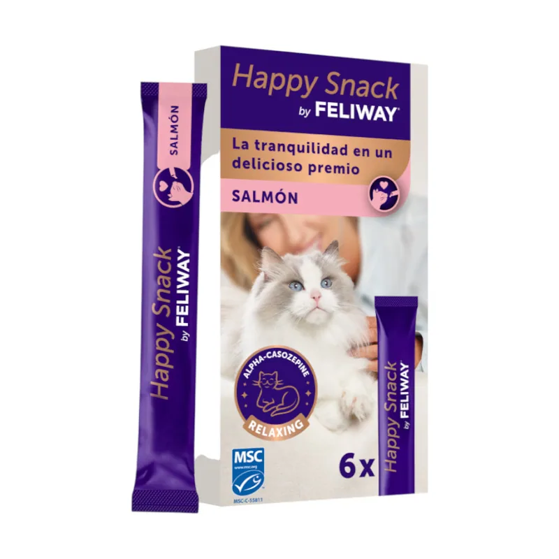 Feliway 6 barritas Ceva Happy Snack Salmón para gatos