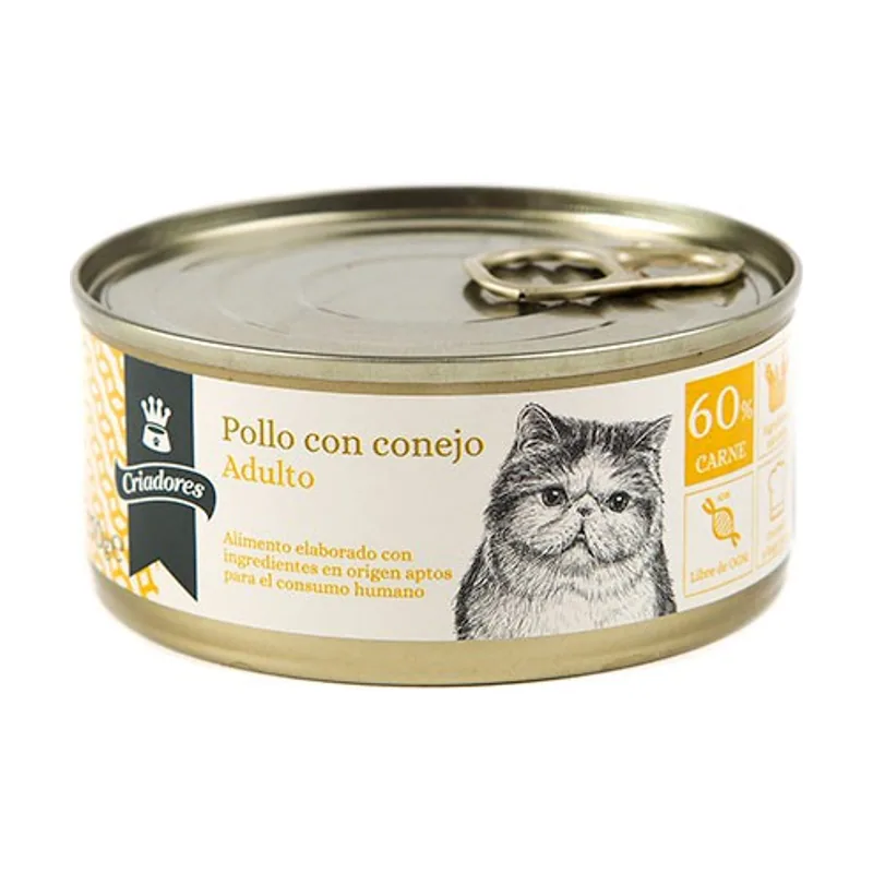 Criadores 170 g Adulto Pollo y Conejo lata