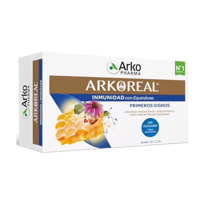 Arkopharma ARKOREAL Jalea Real Inmunidad Sin Azúcar 20 Ampollas