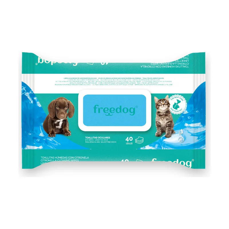 Freedog Toallitas Húmedas Oculares para perros y gatos