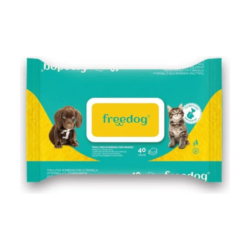 Freedog Toallitas Húmedas con Mango para perros y gatos