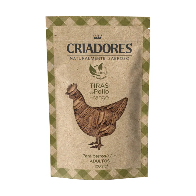 Criadores 100 g Tiras de Pollo