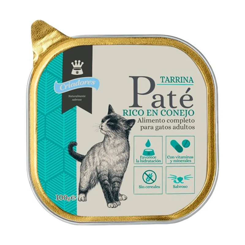 Criadores 100 g Adulto Conejo en paté tarrina