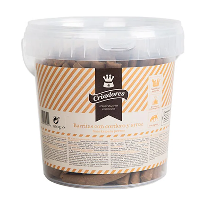 Criadores 800 g Barritas Cordero y Arroz