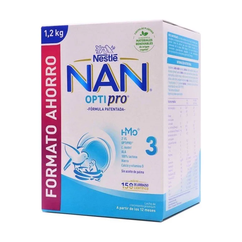 NAN Nestlé NAN OPTIPRO 3 Leche de Crecimiento en Polvo 1200gr FORMATO AHORRO