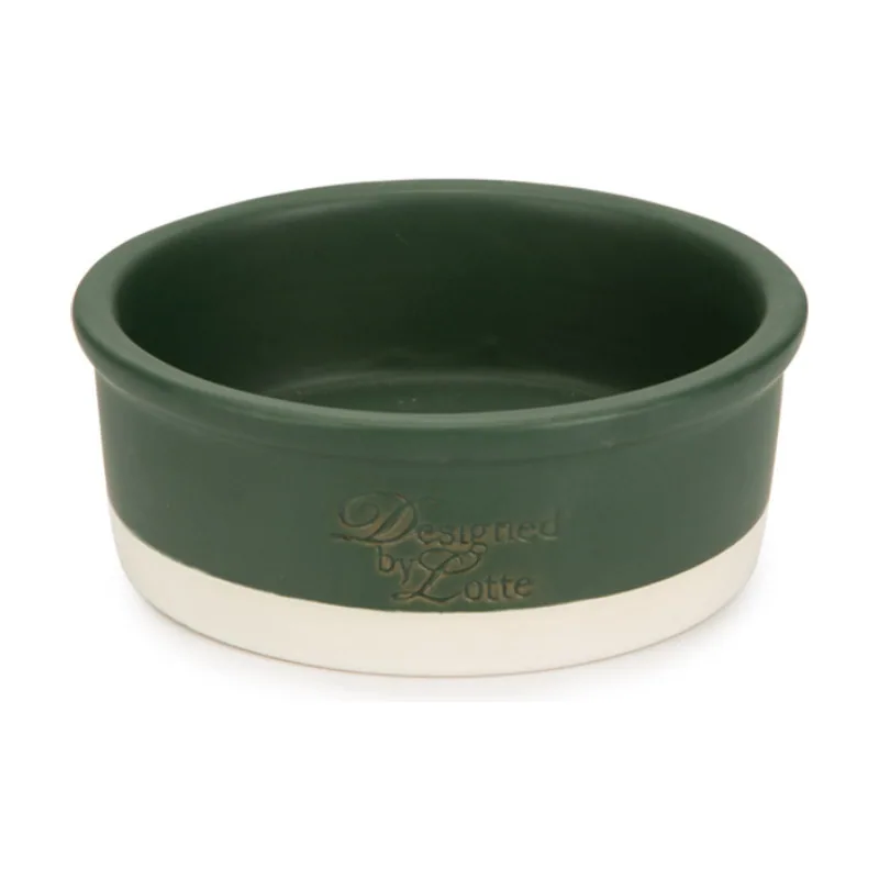 Designed by Lotte Joa Comedero de Cerámica Verde para perros