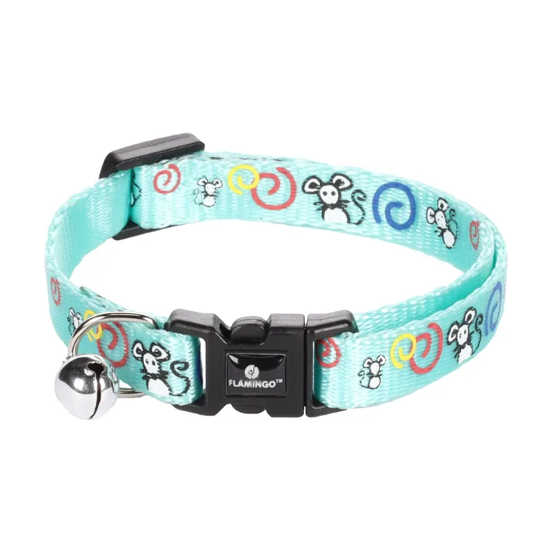 Flamingo Collar Ziggi Turquesa para gatos
