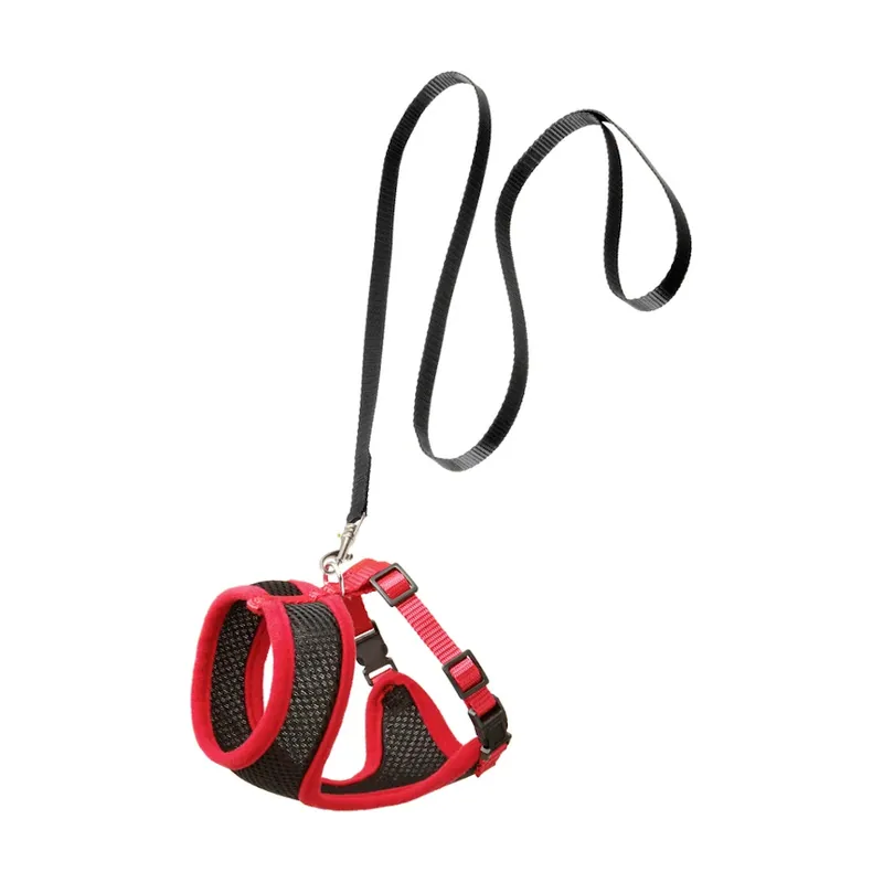 Flamingo Arnés con Correa Harms Negro y Rojo para gatos